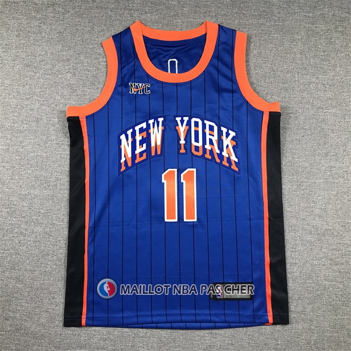 Maillot Enfant New York Knicks Jalen Brunson Ville 2023-24 Bleu